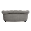 Kiki 36.5" Chesterfield Dog Sofa Bed, Medium, Uptown Gray Stain Resistant High Performance Polyester