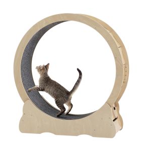 Cat Exercise Wheels - Indoor Cat Treadmill (Option: Natural wood)