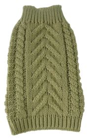 Swivel-Swirl Heavy Cable Knitted Fashion Designer Dog Sweater (size: small)